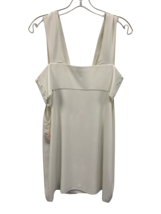 T Alexander Wang Size L White Polyester Off Shoulder V Neck Midi Dress White / L