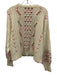Intermix Size L Cream, Pink, Red Wool & Polyamide Cable Knit Hearts Sweater Cream, Pink, Red / L