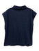 Ann Mashburn Size L Blue & Navy Cotton & Wool Mock Neck Houndstooth Tunic Top Blue & Navy / L