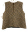 Ann Mashburn Size L Beige, Blue, Green Wool Sleeveless Plaid Fringe hem Top Beige, Blue, Green / L