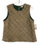 Ann Mashburn Size L Beige, Blue, Green Wool Sleeveless Plaid Fringe hem Top Beige, Blue, Green / L