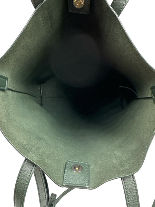 Saint Laurent Dark Green Leather Magnetic Clasp Crossbody Strap hand bag Bag Dark Green / S