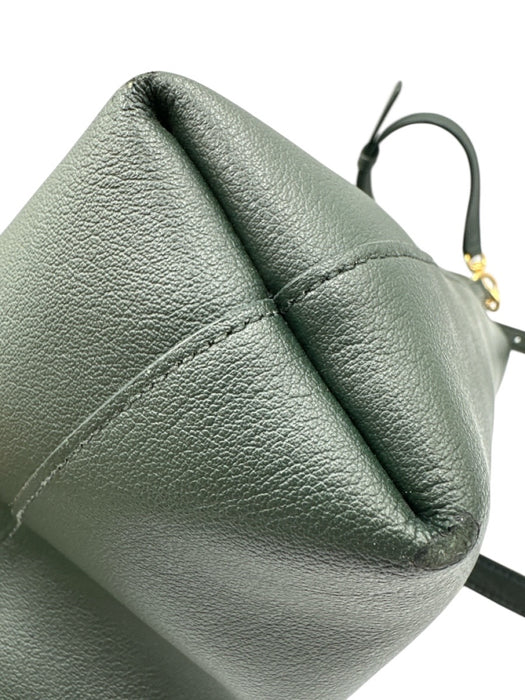 Saint Laurent Dark Green Leather Magnetic Clasp Crossbody Strap hand bag Bag Dark Green / S