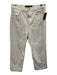 Veronica Beard Jeans Size 30 Ecru Cotton Straight Leg High Rise Ankle Jeans Ecru / 30
