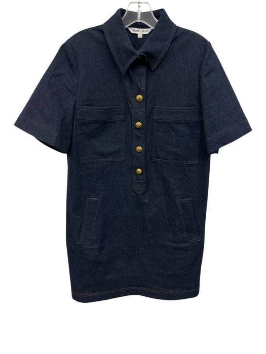 Veronica Beard Size 12 Dark Wash Cotton goldtone hardware Front Pockets Dress Dark Wash / 12