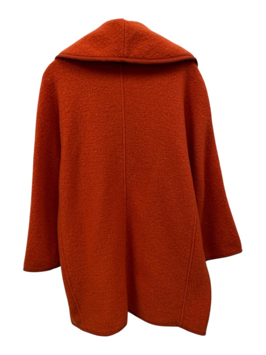 Ann Mashburn Size L Orange Wool Open Front Front Pockets Coat Orange / L