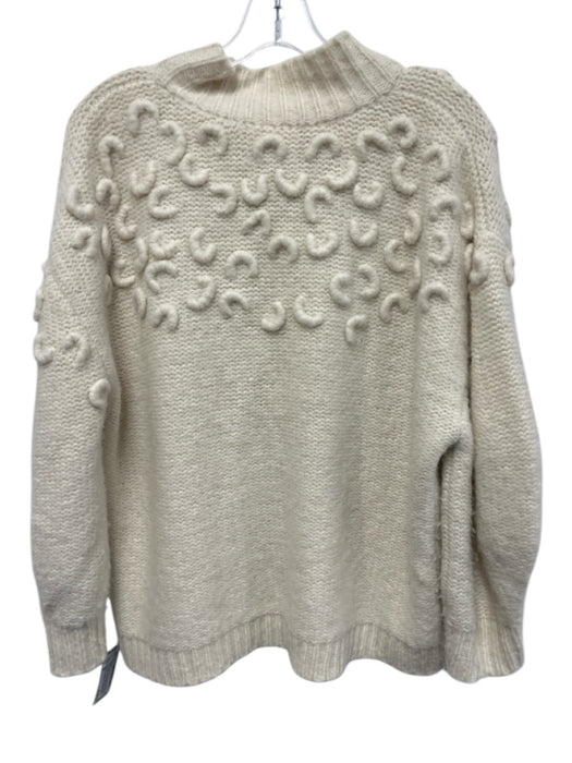 Mirth Size M Ivory Baby Alpaca, Merino Wool, Polyamide Button Front Sweater Ivory / M