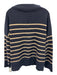 Vince Size L navy blue & tan Cashmere Striped Sweater navy blue & tan / L