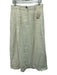Jenni Kayne Size M White Linen Maxi Zip Fly pleats Pockets Skirt White / M