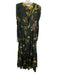 Agua by Agua Bendita Size L Green & Multi Viscose Floral Long Sleeve Maxi Dress Green & Multi / L