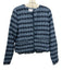 Cartolina Size XS Blue Polyester Hook Closure Tweed Slit Pocket Jacket Blue / XS