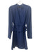 Proenza Schouler Size Est S Navy No Fabric Tag V Neck Tie Waist Above Knee Dress Navy / Est S