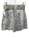Zimmermann Size 0 Beige & Black Linen Snake Print Belted Zip & Hook Shorts Beige & Black / 0