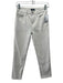 Theory Size 25 White Cotton Blend Zip & Button Straight Crop Jeans White / 25