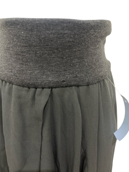 Brunello Cucinelli Size 2 Dark Grey Silk Elastic Waist Asymmetric Skirt Dark Grey / 2