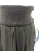 Brunello Cucinelli Size 2 Dark Grey Silk Elastic Waist Asymmetric Skirt Dark Grey / 2
