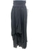 Brunello Cucinelli Size 2 Dark Grey Silk Elastic Waist Asymmetric Skirt Dark Grey / 2
