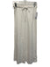 Zara Size XS White Linen Elastic & Drawstring Waist Straight Midi Skirt White / XS