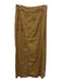 Maeve Size XS Camel Brown Linen Blend Button & Zip Back Slit Pockets Midi Skirt Camel Brown / XS