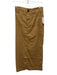 Maeve Size XS Camel Brown Linen Blend Button & Zip Back Slit Pockets Midi Skirt Camel Brown / XS
