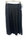 J.Crew Black Label Size XXS Black Ramie Elastic & Drawstring Waist Skirt Black / XXS