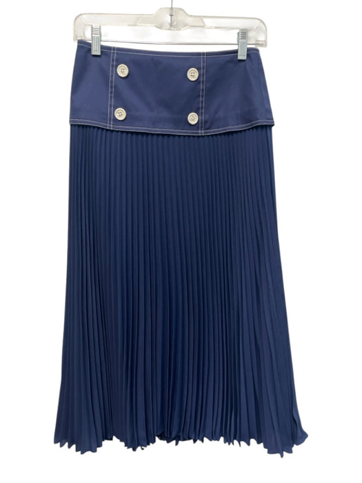 Cartolina Size XXS Navy Blue & White Cotton & Polyester White stitching Skirt Navy Blue & White / XXS
