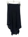 Proenza Schouler Size 0 Black Acetate & Viscose Back Zip Asymetric Midi Skirt Black / 0