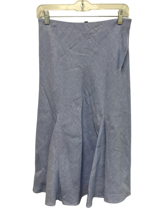 J.Crew Black Label Size XS Light Blue Linen Elastic Waist Heathered Skirt Light Blue / XS