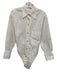 Vince Size XS White Cotton Collar Neck Button Down Back Tie Long Sleeve Top White / XS