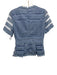 Maje Size 2 Light Blue Polyester Back Zip Guipure Lace Cutout detail Top Light Blue / 2