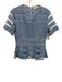 Maje Size 2 Light Blue Polyester Back Zip Guipure Lace Cutout detail Top Light Blue / 2