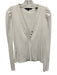 Veronica Beard Size XS White Pima Cotton V Neck Front Button Closure Ribbed Top White / XS