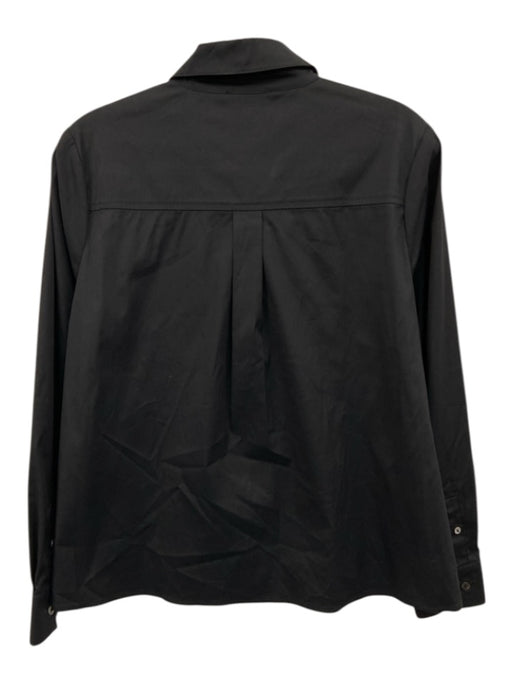 Habitat Size S Black No Fabric Tag Collar Neck Button Down Breast Pocket Top Black / S