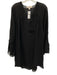 Rachel Zoe Size 0 Black Silk V Neck Front Tie Cutout detail Spotted Design Dress Black / 0