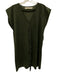 Marie Oliver Size XS Olive Green Polyester Blend V Neck Sleeveless Suede Dress Olive Green / XS
