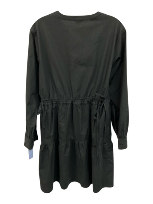 Rails Size S Black Cotton Blend V Neck Elastic & Drawstring Waist Side Tie Dress Black / S