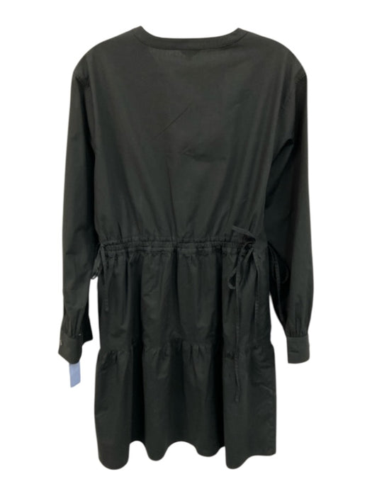 Rails Size S Black Cotton Blend V Neck Elastic & Drawstring Waist Side Tie Dress Black / S