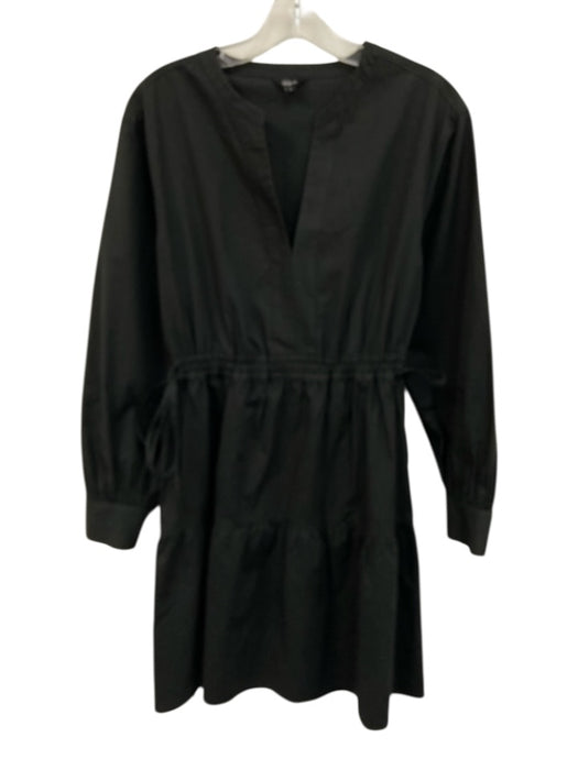 Rails Size S Black Cotton Blend V Neck Elastic & Drawstring Waist Side Tie Dress Black / S