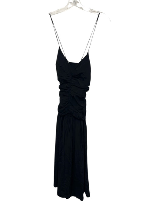 Young Fab & Broke Size S Black Viscose & Cotton Spaghetti Strap Puff Dress Black / S