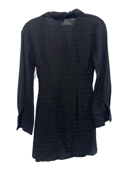 L Space Size XS Black Viscose & Cotton Collar Neck Stitch Design Dress Black / XS