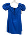 A.L.C. Size 0 Blue Linen Blend Sweetheart Neckline Elastic Back Dress Blue / 0