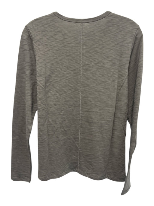 Erin Gray Size S Gray Pima Cotton Crew Neck Heathered Long Sleeve Top Gray / S