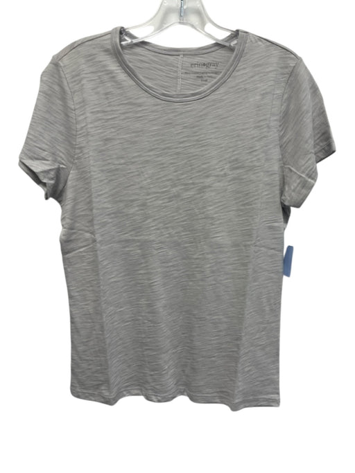 Erin Gray Size S Light Gray Pima Cotton Crew Neck Heathered Short Sleeve Top Light Gray / S