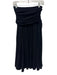 Escada Size 34/S Black Shurwolle wool blend Strapless Side Zip & Button Dress Black / 34/S
