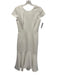 Amanda Uprichard Size XS White Polyester Open Back Back Zip Short Sleeve Dress White / XS