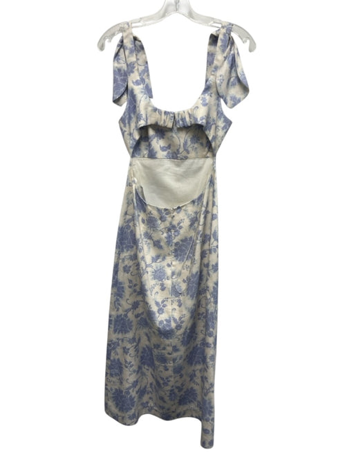 Zimmermann Size 2 White, Blue, & periwinkle No Fabric Tag Open Back U Neck Dress White, Blue, & periwinkle / 2