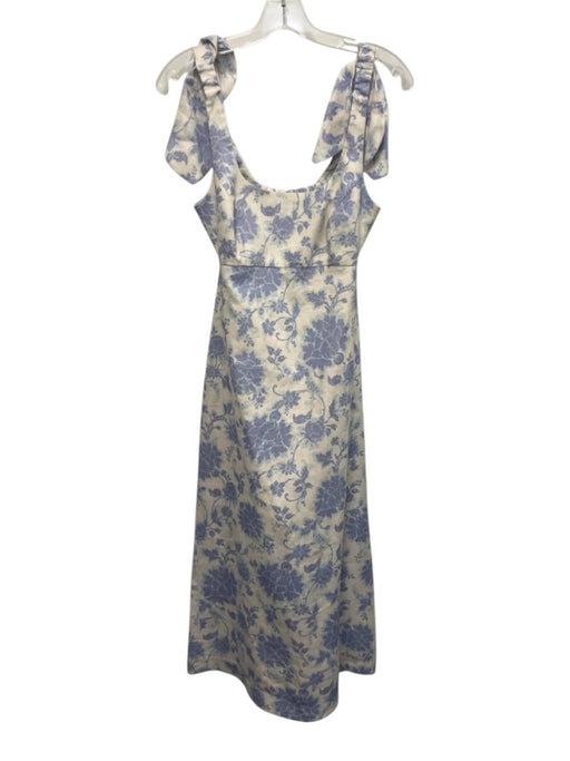 Zimmermann Size 2 White, Blue, & periwinkle No Fabric Tag Open Back U Neck Dress White, Blue, & periwinkle / 2