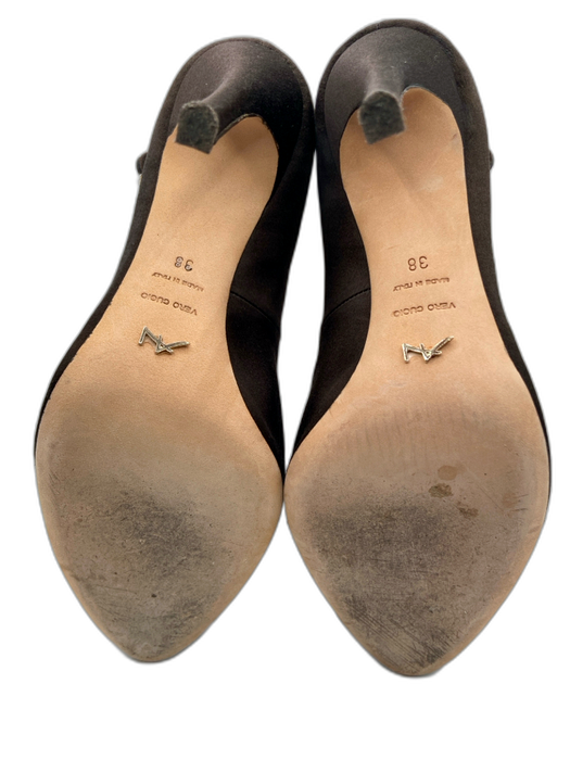 Alexandra Neel Shoe Size 38 Brown textile upper Satin Lace Up Detail Pumps Brown / 38