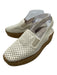 Stella McCartney Shoe Size 39 white & tan Leather Raffia Perforated Espadrille white & tan / 39