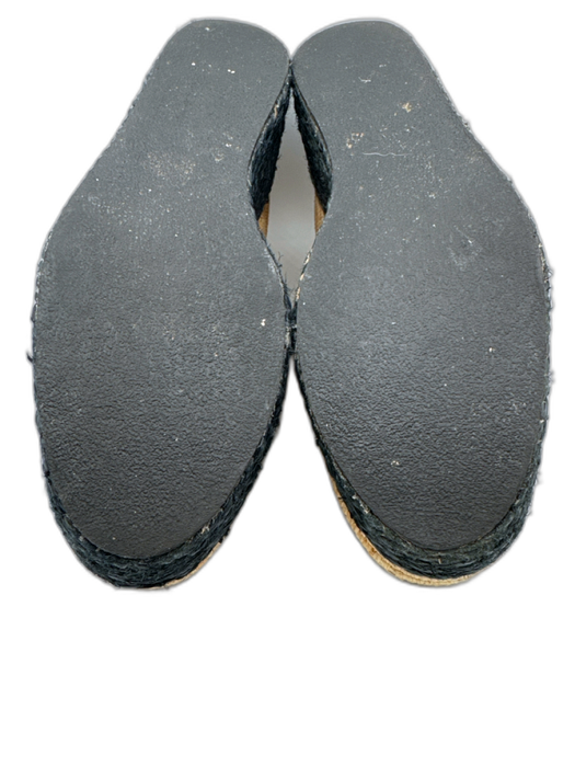 Robert Clergerie Shoe Size 9.5 Beige & Black Rattan Platform Rounded Toe Flats Beige & Black / 9.5